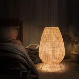 image-Japanese Style Floor Lamp Rattan Art Living Room Bedroom