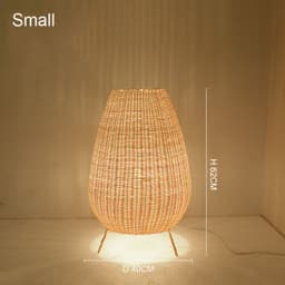 image-Japanese Style Floor Lamp Rattan Art Living Room Bedroom