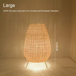 image-Japanese Style Floor Lamp Rattan Art Living Room Bedroom