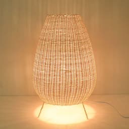 image-Japanese Style Floor Lamp Rattan Art Living Room Bedroom