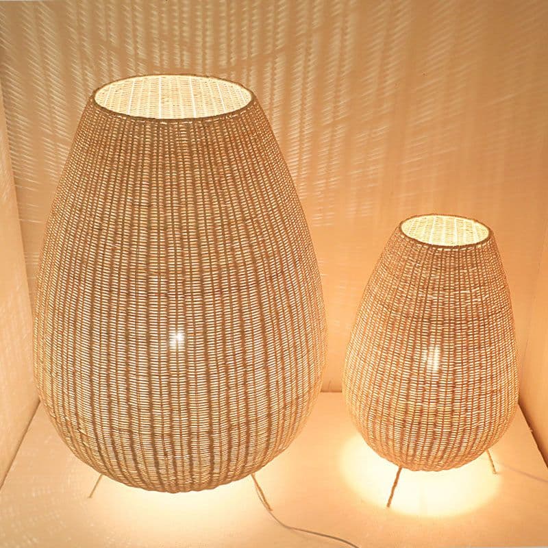 image-Japanese Style Floor Lamp Rattan Art Living Room Bedroom