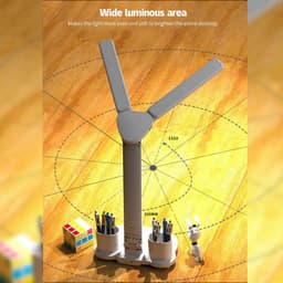 image-LED Desk Lamp,Multifunction Table Lamp With Calendar USB Touch Night Light With Pen Holder For Bedroom Reading Lamp