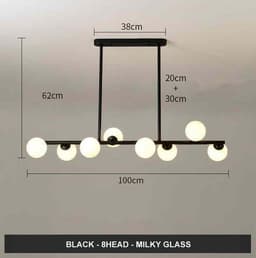 image-Modern Minimalist Glass Bubble Ball Lamp Nordic Restaurant