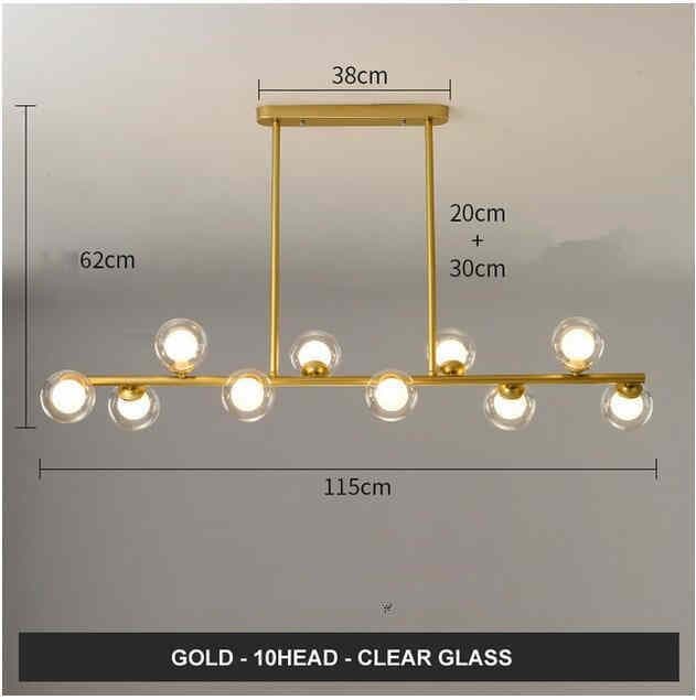 image-Modern Minimalist Glass Bubble Ball Lamp Nordic Restaurant