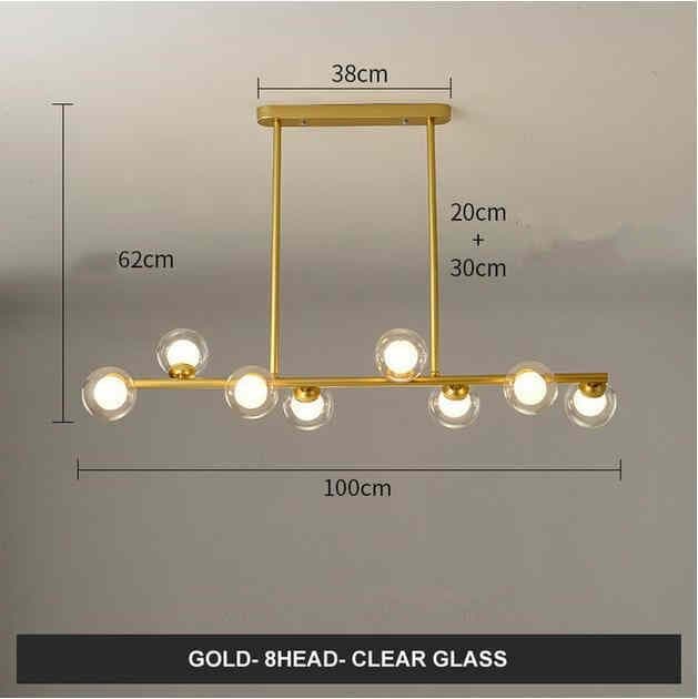 image-Modern Minimalist Glass Bubble Ball Lamp Nordic Restaurant