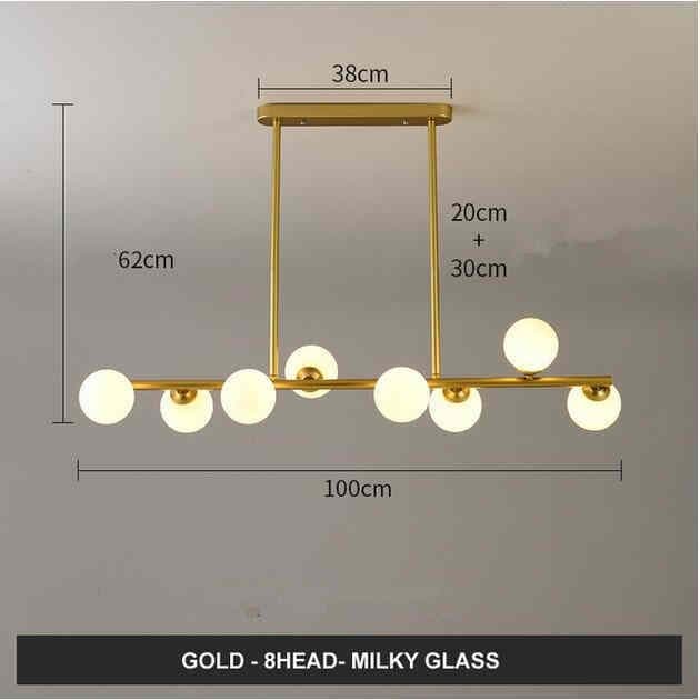 image-Modern Minimalist Glass Bubble Ball Lamp Nordic Restaurant