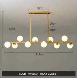 image-Modern Minimalist Glass Bubble Ball Lamp Nordic Restaurant