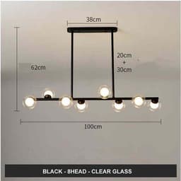 image-Modern Minimalist Glass Bubble Ball Lamp Nordic Restaurant