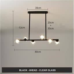 image-Modern Minimalist Glass Bubble Ball Lamp Nordic Restaurant