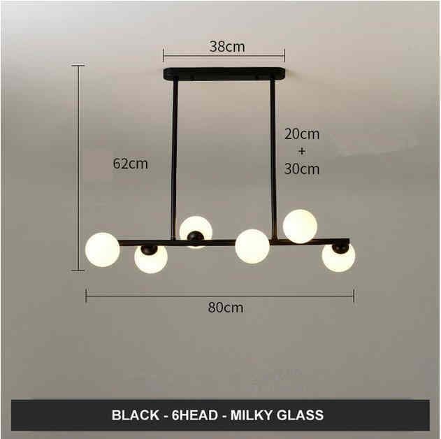 image-Modern Minimalist Glass Bubble Ball Lamp Nordic Restaurant