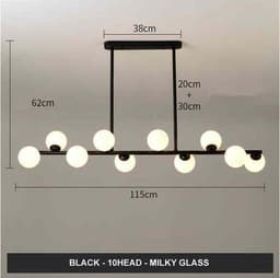 image-Modern Minimalist Glass Bubble Ball Lamp Nordic Restaurant