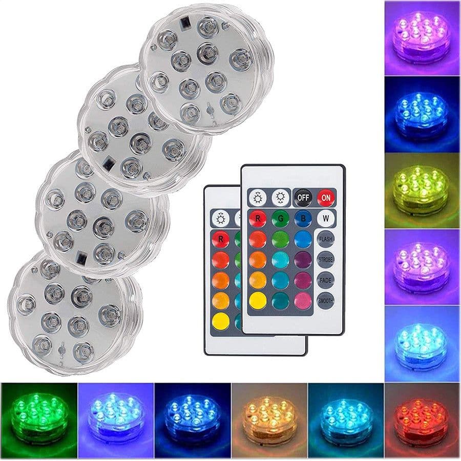 image-10 LED Submersible Lights Underwater Waterproof Wedding Vase Base Lamp Underwater Night Lamp Outdoor Vase Bowl Garden Party Decoration