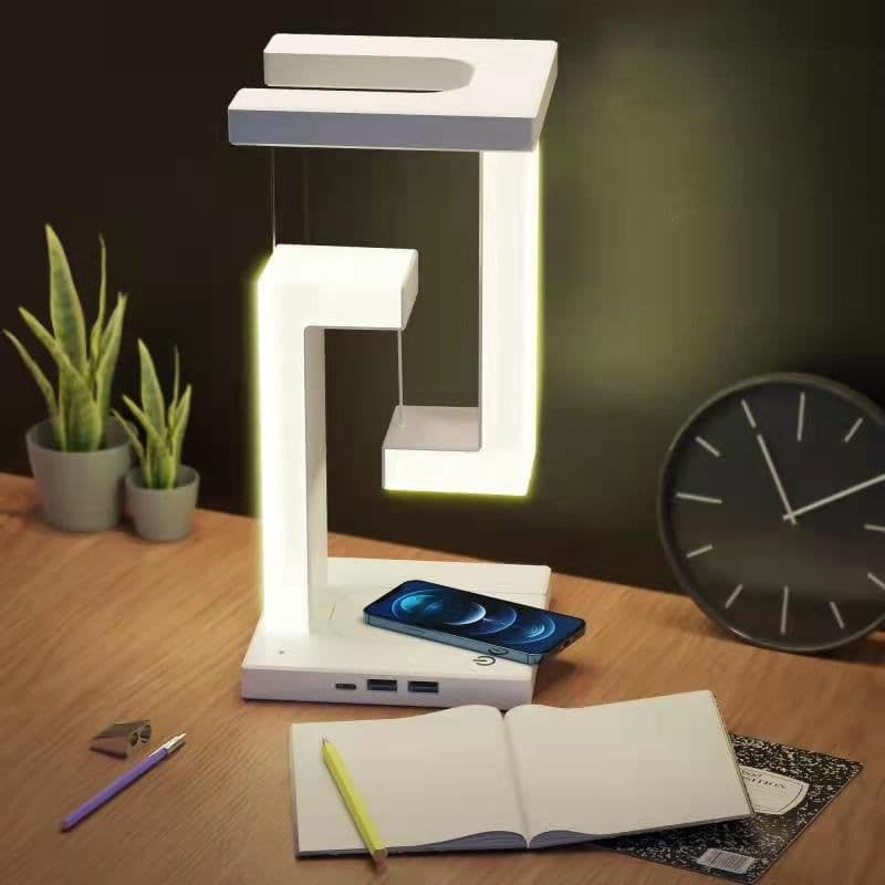 image-Creative Smartphone Wireless Charging Suspension Table Lamp Balance Lamp Floating For Home Bedroom