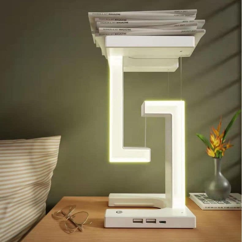 image-Creative Smartphone Wireless Charging Suspension Table Lamp Balance Lamp Floating For Home Bedroom