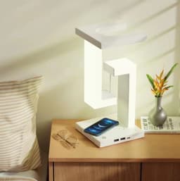 image-Creative Smartphone Wireless Charging Suspension Table Lamp Balance Lamp Floating For Home Bedroom