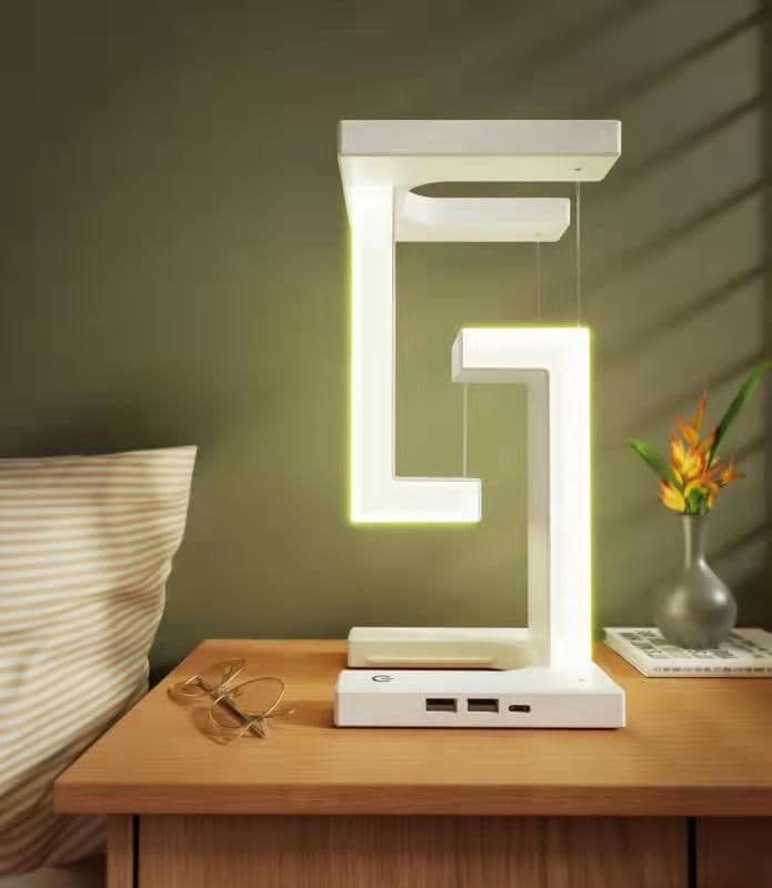 image-Creative Smartphone Wireless Charging Suspension Table Lamp Balance Lamp Floating For Home Bedroom