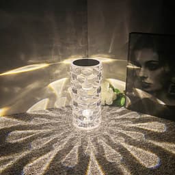 image-Crystal Table Lamp Rechargeable Diamond Night Light With Teardrop Shape Bedside LED Lights Lamp 3 And 16Color Touch Lamp For Home Bedroom Decor