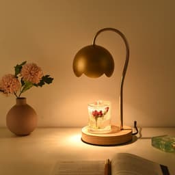 image-Roses Dimmable Ambient Light Fused Candle Scented Lamp Bedside