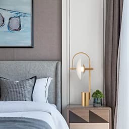 image-Modern Creative Bedroom Bedside Glass Table Lamp