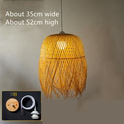 image-Bamboo Weaving Creative Personality Chinese Bamboo Chandelier