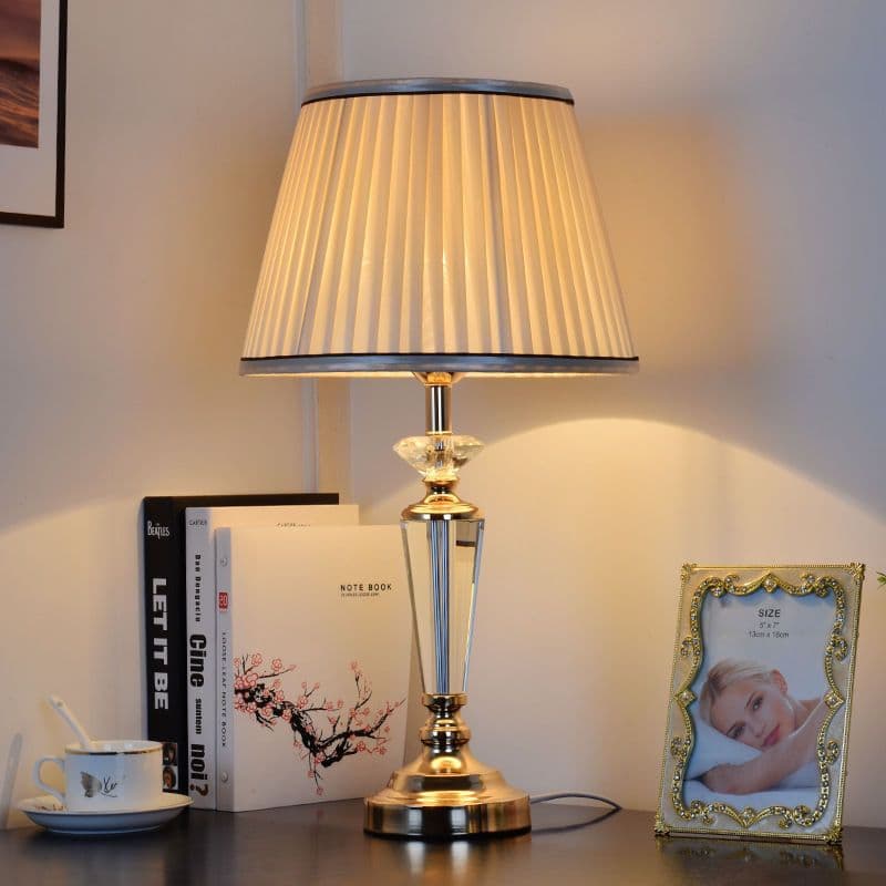 image-Crystal Table LampDesk Bedside Lamp LED Modern Home