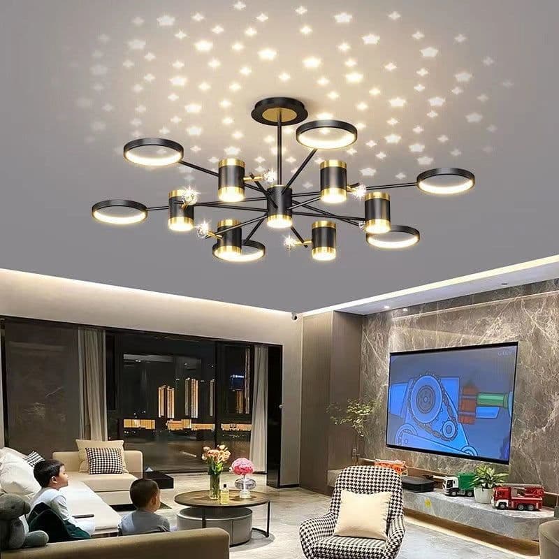 image-Light Luxury Chandelier Nordic Star Lamp Combination Whole House Package