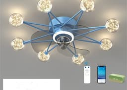 image-Nordic Ceiling Fan Lights Living Room Dining Room Full Of Stars