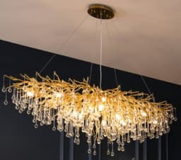 image-Postmodern Light Luxury Chandelier Water Drop Crystal Lamp Atmosphere