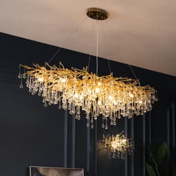 image-Postmodern Light Luxury Chandelier Water Drop Crystal Lamp Atmosphere