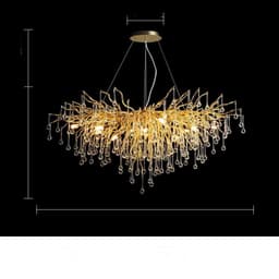 image-Postmodern Light Luxury Chandelier Water Drop Crystal Lamp Atmosphere