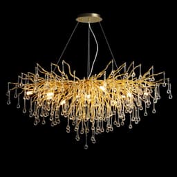 image-Postmodern Light Luxury Chandelier Water Drop Crystal Lamp Atmosphere