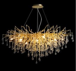 image-Postmodern Light Luxury Chandelier Water Drop Crystal Lamp Atmosphere