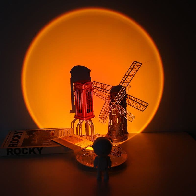 image-Sunset Projection Atmosphere Rainbow Sunset Manufacturing Robot