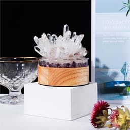 image-White Crystal Single Crystal Small Night Light