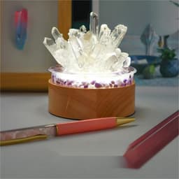 image-White Crystal Single Crystal Small Night Light