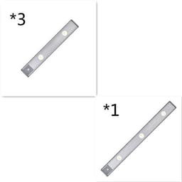 image-Motion Sensor Lamp Under The Cabinet Dimmable Cabinet Lamp Rechargeable Magnetic Suction Installation Kitchen Night Light Wardrobe Lamp