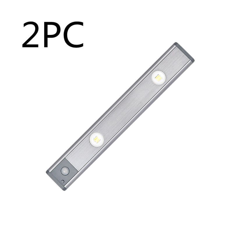 image-Motion Sensor Lamp Under The Cabinet Dimmable Cabinet Lamp Rechargeable Magnetic Suction Installation Kitchen Night Light Wardrobe Lamp