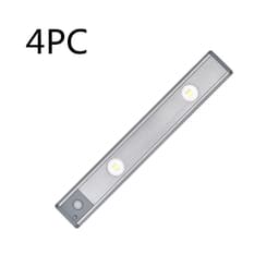 image-Motion Sensor Lamp Under The Cabinet Dimmable Cabinet Lamp Rechargeable Magnetic Suction Installation Kitchen Night Light Wardrobe Lamp