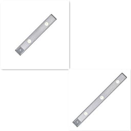 image-Motion Sensor Lamp Under The Cabinet Dimmable Cabinet Lamp Rechargeable Magnetic Suction Installation Kitchen Night Light Wardrobe Lamp
