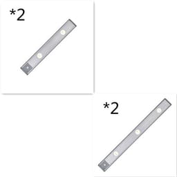 image-Motion Sensor Lamp Under The Cabinet Dimmable Cabinet Lamp Rechargeable Magnetic Suction Installation Kitchen Night Light Wardrobe Lamp