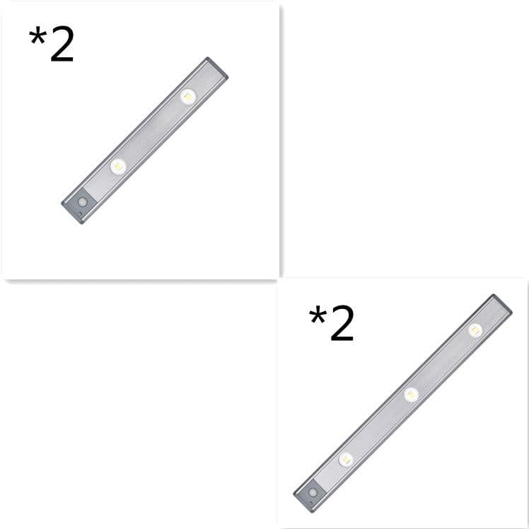 image-Motion Sensor Lamp Under The Cabinet Dimmable Cabinet Lamp Rechargeable Magnetic Suction Installation Kitchen Night Light Wardrobe Lamp