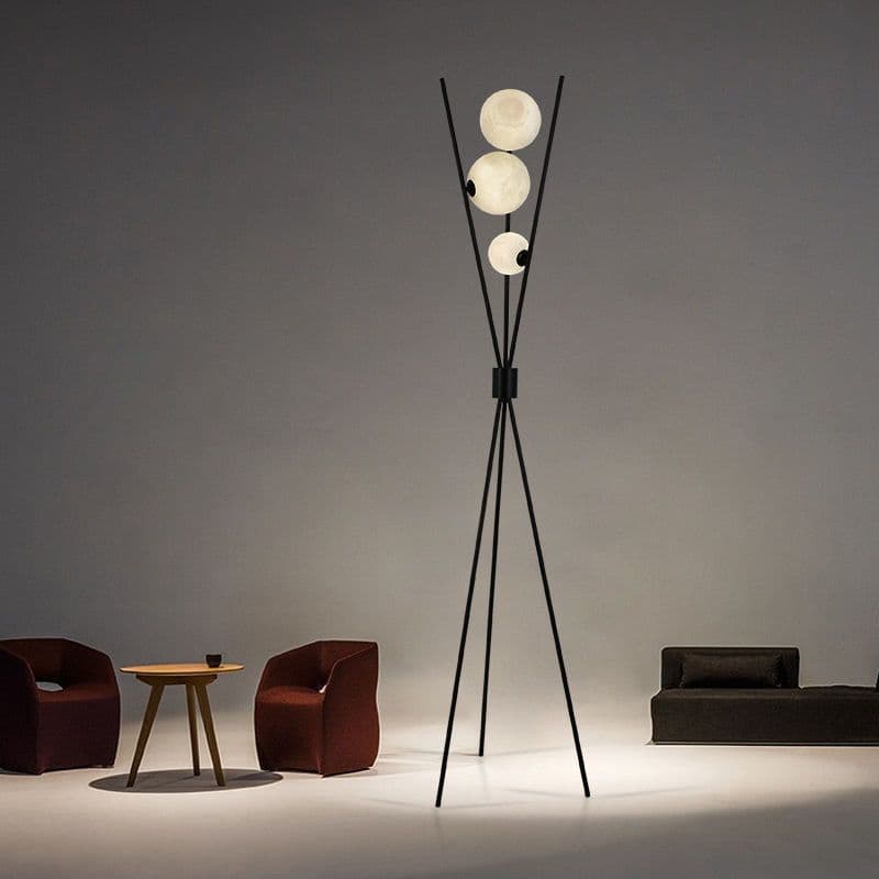 image-Moon Three-body Floor Lamp - Modern Minimalist Design Style
