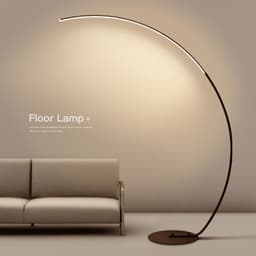 image-Minimalist Modern Floor Lamp - Black And White Optional