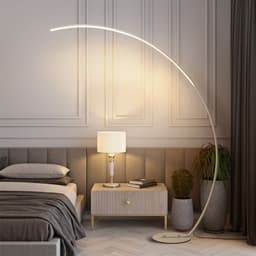 image-Minimalist Modern Floor Lamp - Black And White Optional