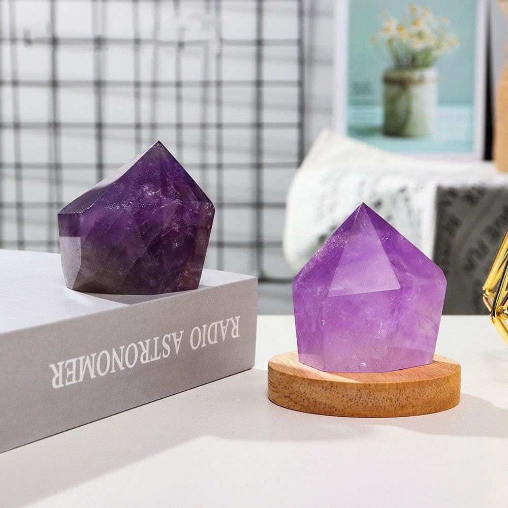 image-Natural Crystal Cake Tower Night Light