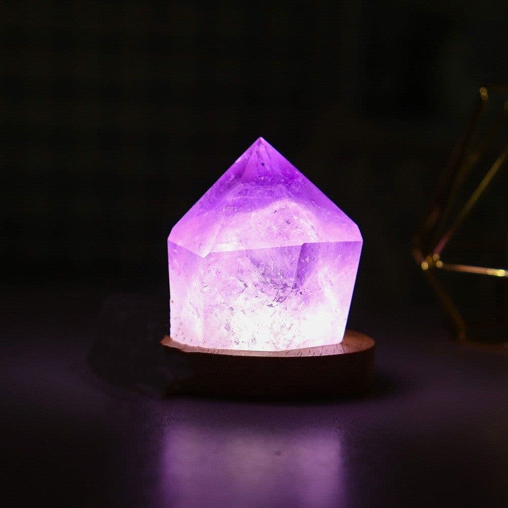 image-Natural Crystal Cake Tower Night Light