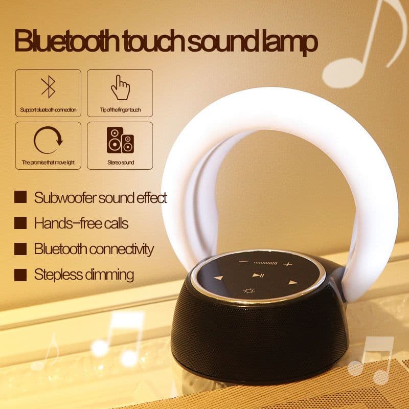 image-Creative Bluetooth Subwoofer Stereo Speaker LED Desk Lamp Stepless Dimming Folding Touch Atmosphere Night Light