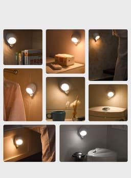 image-Wireless USB Rechargeable Body Sensor Light Home Decoration Night Light Bedroom Porch Balcony Corridor Light