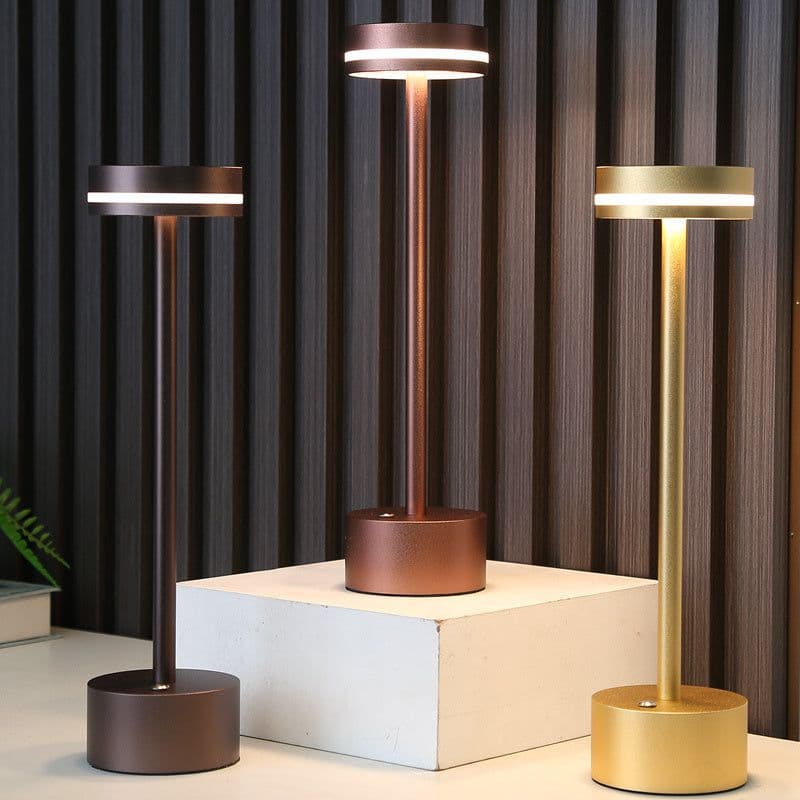 image-American Style Rechargeable LED Restaurant Touch Table Lamp Bar Hotel Cafe Removable Table Light