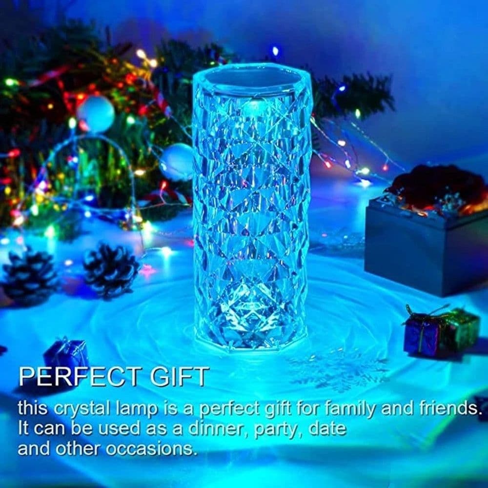 image-16 Colors LED Crystal Lamp Rose Light Touch Table Lamps Bedr